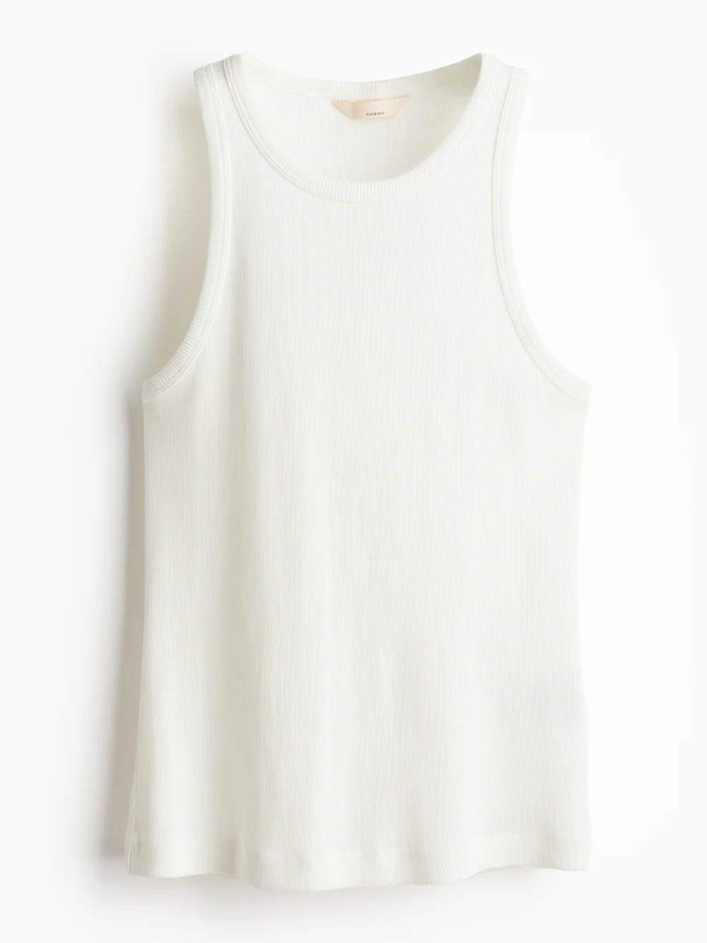 H&M White Ribbed Tank Top
